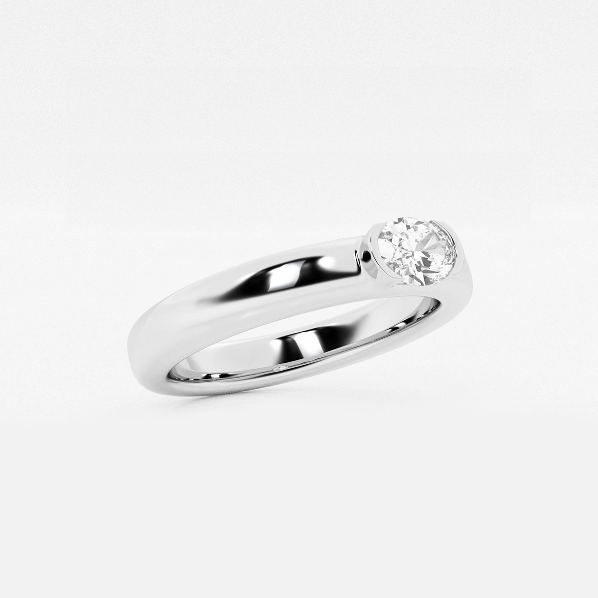 Additional Image 1 for  näas 1/2 ctw Oval Lab Grown Diamond East-West Stackable Ring